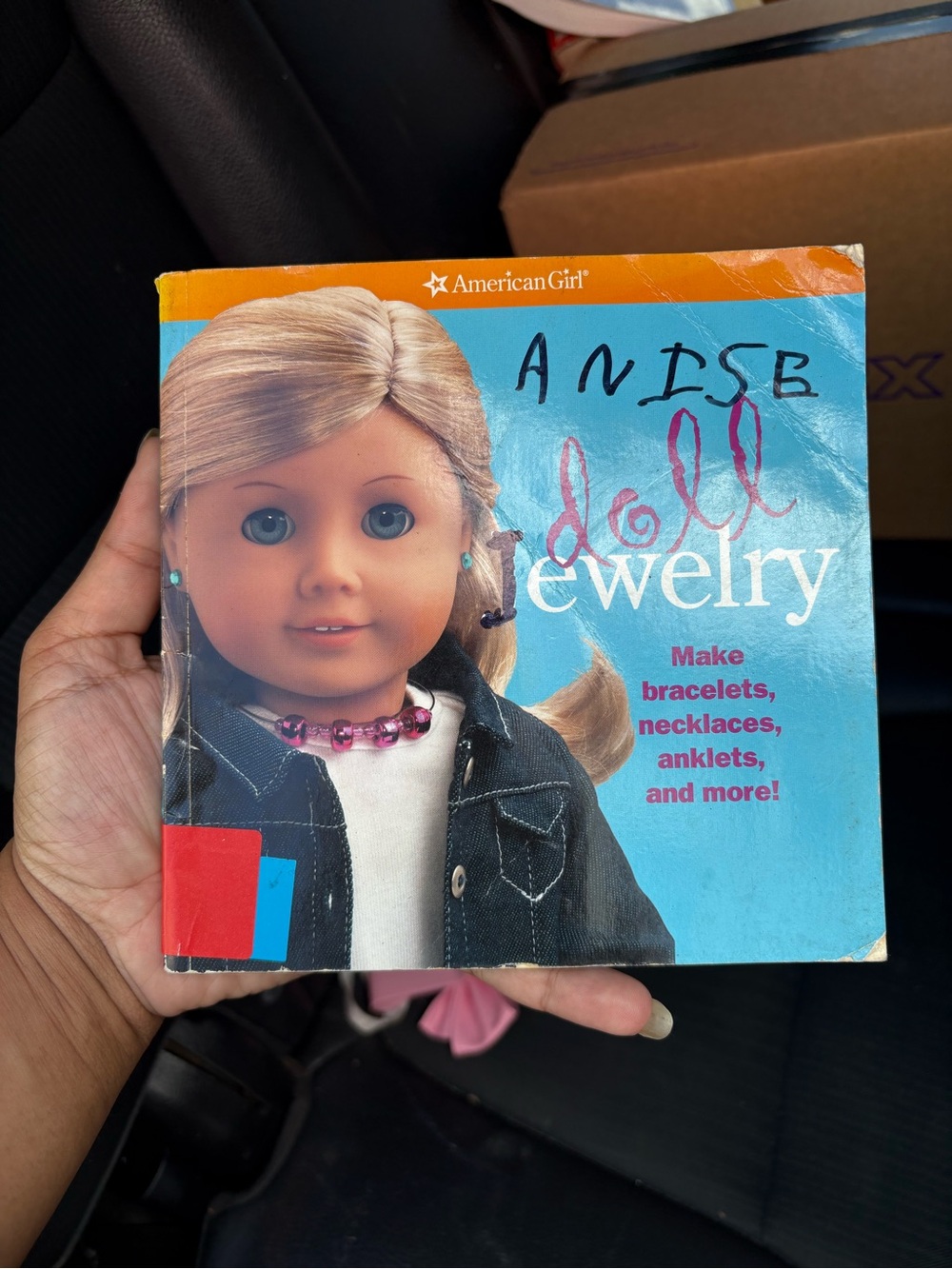 American Girl Doll Jewelry Book with Blue and Orange Cover